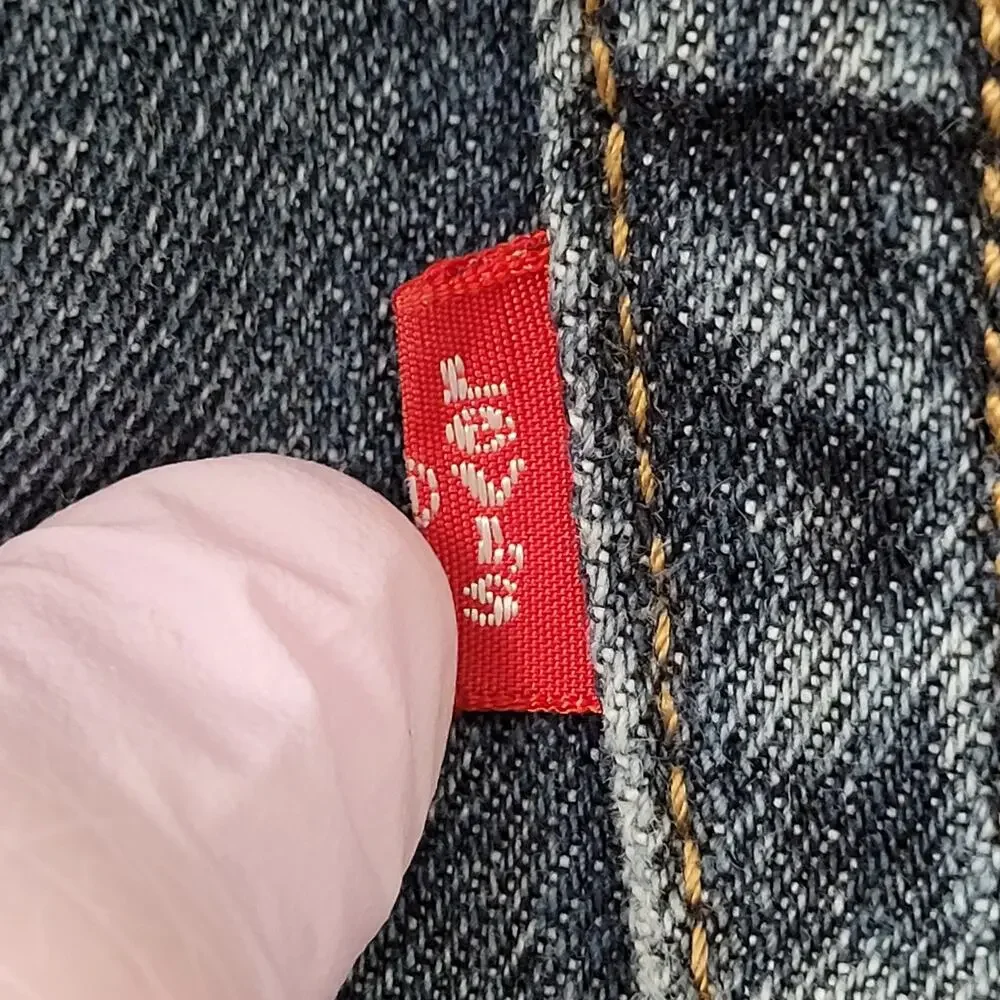 LEVIS 505 Jeans 32x31 Straight Faded Medium-Wash Whiskered